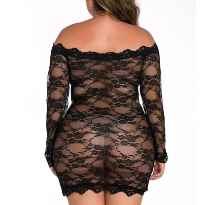 Elegant Lace One-Piece Pajamas - Image 4