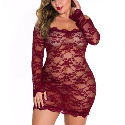 Elegant Lace One-Piece Pajamas