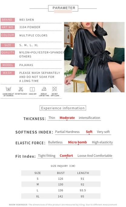 Soft Sleep Skirt and Long Robe Set - Image 7