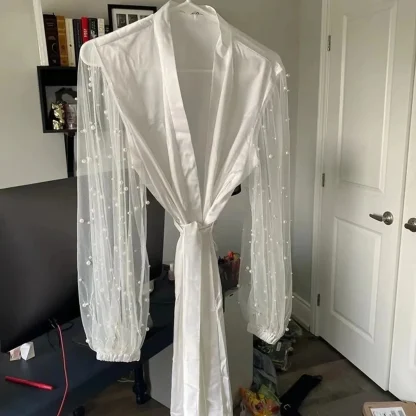 Elegant Bridal Robe and Gown Set - Image 4