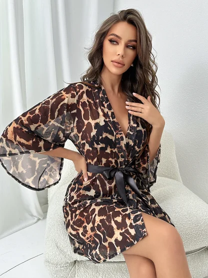Leopard Kimono Robe - Image 5