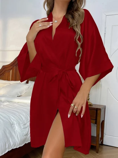 Soft Sleep Skirt and Long Robe Set - Image 3