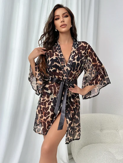 Leopard Kimono Robe