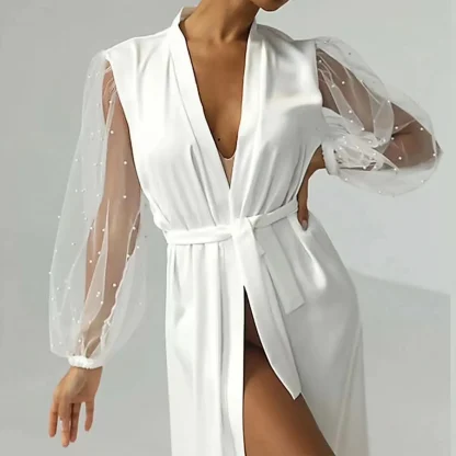 Elegant Bridal Robe and Gown Set - Image 2
