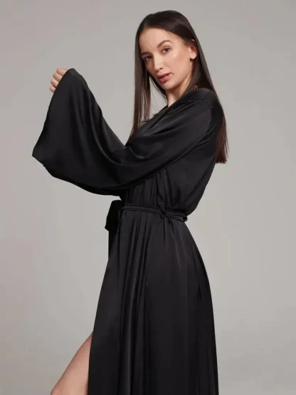 Wedding Dress Robe with Flare Sleeves - Image 3