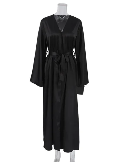Wedding Dress Robe with Flare Sleeves - Image 6